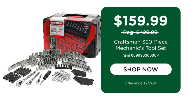 Craftsman 320-Piece Mechanic's Tool Set